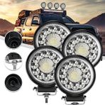 Dekohop Off Road 33 LED 99 Watt Yuvarlak Traktör Tır Kamyon Tekne Sis Farı Projektör Çalışma Lambası - 4 ADET