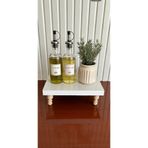 DEKOKAP Ahşap Ayaklı 20*17cm Yağlık Altlığı Mutfak Organizer Stand Sunumluk Düzenleyici