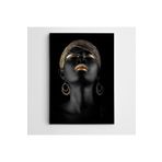 Dekolata Afrikalı Kadın 50x70 cm Kanvas Tablo