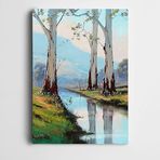 Dekolata Ağaçlar Doğa Manzara Kanvas Tablo 30 x 40 CM