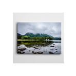 Dekolata Ağaçlar Kayalar Deniz 40x60 cm Kanvas Tablo