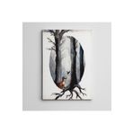 Dekolata Ağaçlar Tilki ve Kuş Mini 30x40 cm Kanvas Tablo