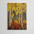 Dekolata Ağaçlar ve Sonbahar Yağlıboya Reprodüksiyon 30x40 cm Kanvas Tablo