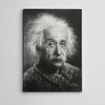 Dekolata Albert Eınsteın Siyah Beyaz 70x100 cm Kanvas Tablo