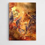 Dekolata Altın Soyut Modern Sanat 70x100 cm Kanvas Tablo