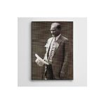 Dekolata Atatürk Beyaz Şapka 20x30 cm Kanvas Tablo