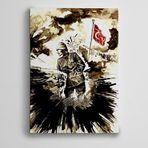 Dekolata Atatürk Cephe Ve Türk Bayrağı Kanvas Tablo 120 X 170 Cm