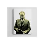 Dekolata Atatürk Kitap Okurken 140x200 cm Kanvas Tablo