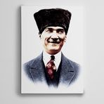 Dekolata Atatürk Mavi Ceketli 20x30 cm Kanvas Tablo