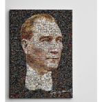 Dekolata Atatürk Mozaik 70x100 cm Kanvas Tablo