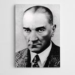 Dekolata Atatürk Portre Siyah Beyaz 40x60 cm Kanvas Tablo