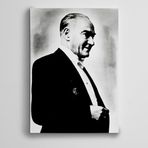 Dekolata Atatürk Siyah Beyaz 13 60x85 cm Kanvas Tablo