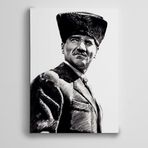 Dekolata Atatürk Siyah Beyaz 14 40x60 cm Kanvas Tablo