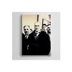 Dekolata Atatürk Siyah Beyaz 3 85x120 cm Kanvas Tablo