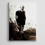 Dekolata Atatürk Siyah Beyaz 9 Kanvas Tablo 100 x 140 CM