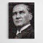Dekolata Atatürk Siyah Beyaz Mozaik Kanvas Tablo 120 X 170 Cm