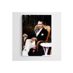 Dekolata Atatürk Tablosu Atatürk Türk Kahvesi İçerken 40x60 cm Kanvas Tablo