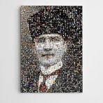 Dekolata Atatürk Tablosu Şayap Kalpak Mozaik 140x200 cm Kanvas Tablo