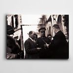 Dekolata Atatürk ve Fahrettin Altay 1930 85x120 cm Kanvas Tablo
