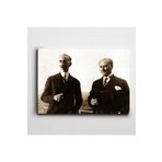 Dekolata Atatürk ve Irak Kralı Faysal 100x140 cm Kanvas Tablo