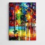 Dekolata Bank ve Ağaçlar Modern Sanat 100x140 cm Kanvas Tablo