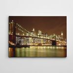 Dekolata Brooklyn Köprüsü Işıklı Kanvas Tablo 100 x 140 CM