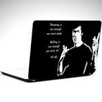 Dekolata Bruce Lee Siyah Beyaz 35x26 cm Laptop Sticker