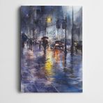 Dekolata Cadde İnsanlar Arabalar Kanvas Tablo 40 x 60 CM