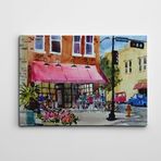 Dekolata Cadde Suluboya 100x140 cm Kanvas Tablo