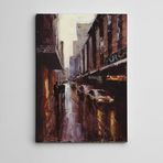 Dekolata Caddede Arabalar Mini Kanvas Tablo 20 x 30 CM