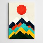 Dekolata Dağlar ve Güneş Modern Sanat 20x30 cm Kanvas Tablo