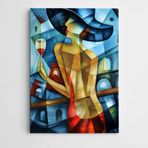 Dekolata DK001495 Kadeh ve Kadın Modern Sanat 20x30 cm Kanvas Tablo