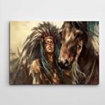 Dekolata DK001499 Kızılderili Modern Sanat 35X50 cm Kanvas Tablo