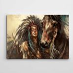 Dekolata DK001499 Kızılderili Modern Sanat 50X70 cm Kanvas Tablo