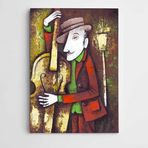 Dekolata DK001511 Müzisyen Kontbas Modern Sanat 120x170 cm Kanvas Tablo