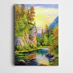 Dekolata DK002133 Doğa Manzarası Ağaçlar 50x70 cm Kanvas Tablo