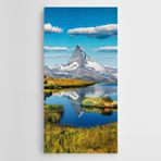 Dekolata Doğa Manzara Karlı Dağ Kanvas Tablo 40 x 80 CM