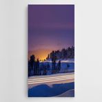 Dekolata Doğa Manzara Karlı Yolda Akşam Kanvas Tablo 90 x 180 CM