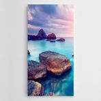 Dekolata Doğa Manzara Kayalar Okyanus Kanvas Tablo 60 x 120 CM