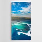Dekolata Doğa Manzara Okyanus Dalgalar Kanvas Tablo 80 x 160 CM