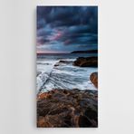 Dekolata Doğa Manzara Okyanus Dalgaları Kayalar Kanvas Tablo 40 x 80 CM