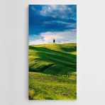 Dekolata Doğa Manzara Yeşillikte Uzak Ağaç Kanvas Tablo 20 x 40 CM