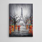 Dekolata Eyfel Yağmur ve Şemsiye Mini 20x30 cm Kanvas Tablo
