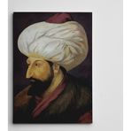 Dekolata Fatih Sultan Mehmet Portre 50x70 cm Kanvas Tablo