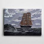 Dekolata Gemi Ve Deniz 25x35 cm Kanvas Tablo