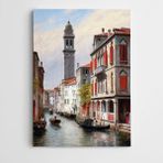 Dekolata Göl İnsanlar Ve Tekne 30x40 cm Kanvas Tablo