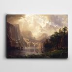Dekolata Gün Batımı Dağlar Ve Geyikler 20x30 cm Kanvas Tablo