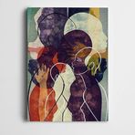 Dekolata İnsan Silüetleri Renkler Dekoratif Kanvas Tablo 120 x 170 CM