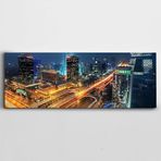 Dekolata Işıklı Şehir Panoramik Kanvas Tablo 80 x 240 CM