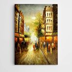 Dekolata Işıklı Sokak 85x120 cm Kanvas Tablo